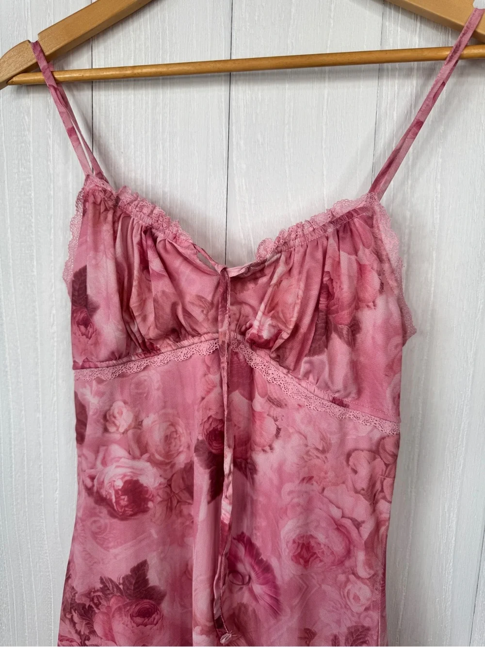 madden girl sleeveless pink floral mesh ruched asymmetrical dress